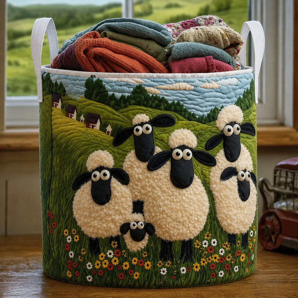 The Hampton™ | Hand-Quilted Laundry Basket