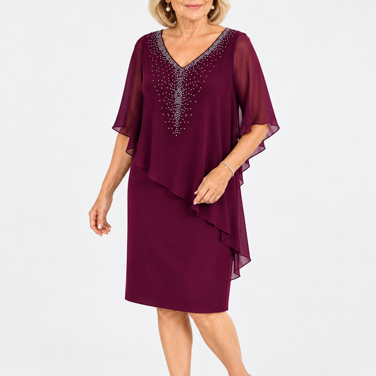 Evelyn™ | Elegant Draped Dress