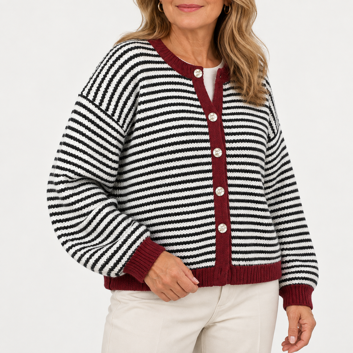 Josephine™ | Striped Knitted Cardigan