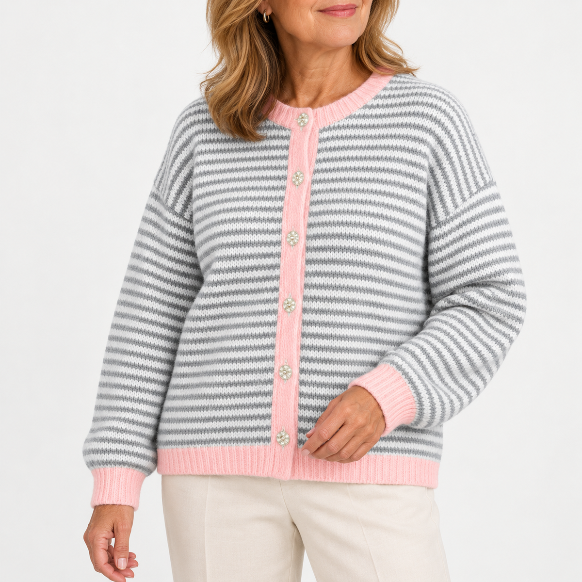 Josephine™ | Striped Knitted Cardigan