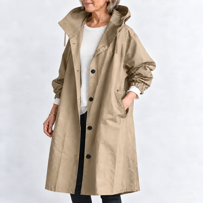 Margaret™ | Hooded Longline Trench Coat