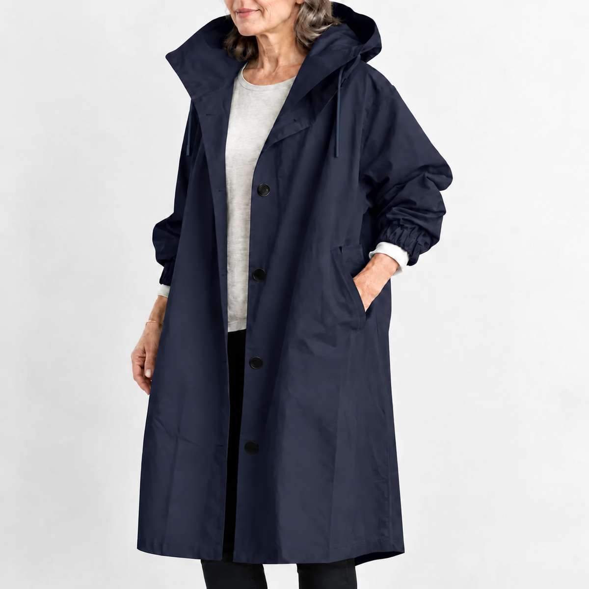 Margaret™ | Hooded Longline Trench Coat