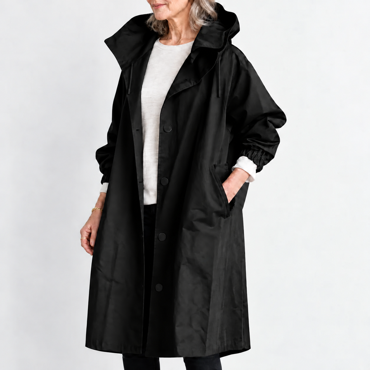 Margaret™ | Hooded Longline Trench Coat