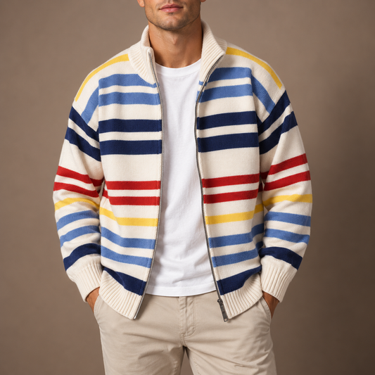 Alexander™ | Striped Zip Cardigan